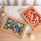 Cookie Boxes,9x6x2.5 Inch Large Bakery Boxes with Window for Pies Chocolate Strawberries Muffins Donuts Pastry Dessert Christmas (Brown, 9 * 6 * 2.5inch/36pcs)