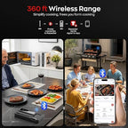 Smart Wireless Meat Thermometer with Dual Probes, Bluetooth & WiFi Combo, High Precision & Fast Response for BBQ, Grill, Smoker, Oven, Air Fryer