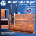 XYJ Knife Block Set, Knives Set with Holder, Cutting Board, Scissors, Gloves, Sharpening Stick, Washing Cloth, High-Carbon Steel Blades, Chef's Knives, Cleaver, Carving Knife, Nakiri, Full Tang Design