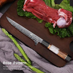 FINDKING Boning Knife 5.5 Inch, Sharp Trimming & Fillet Knife for Meat, Brisket & Fish, Japanese Style (BLACK-ROSE Series)