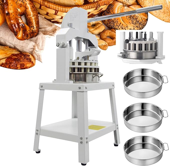 INTSUPERMAI Dough Divider Cutter Machine 40pcs Dough Divider and Rounder Machine Manual Dough Lump Spacer Machine 0.95oz-5.08oz(27g-144g) Weight of Cut Dough for Bakery