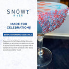 Snowy River Americas, Cocktail & Margarita Sugar Rimmer - Vibrant Naturally Colored Sugar for Cocktail Rimming, Baking & Decorating, Medium Crystal - 80oz