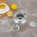 SANQIAHOME Antique 1.2L (40Oz) Stainless Steel Teapot with Infuser Silver
