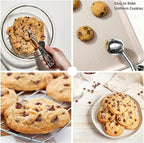 Cookie Scoop, Ice Cream Scoop, Cookie Scoops for Baking, 18/8 Stainless Steel Cookie Scooper for Baking, Cookie Dough Scoop, Ice Cream Scooper with Trigger Release, Non-slip Grip (42MM)…