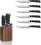 Cangshan TS Series 1022261 Swedish 14C28N Steel Forged 6-Piece Steak Knife Block Set, Walnut