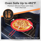 Frying Pan Splatter Screen | USA Brand | 11 Inch Red, Fit Pans (6" to 11") Silicone Grease Splatter Guard for Frying Pan and Stove by Beckon Ware
