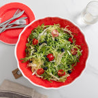 Melamine Large Serving Bowls, 12x4 ''And 130 OZ, Set of 2, Unbreakable and Dishwasher Safe Bowls Set for Serving Salad, Fruit, Pasta and Side Dishes on Christmas,Party All Occasions, Red