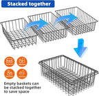 Simple Trending 12 Pack Extra Large Wire Storage Baskets, Pantry Organization for Cabinets, Metal Basket Kitchen, Garage
