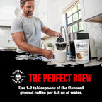 Blackout Coffee Butterscotch Toffee Flavored Ground Coffee – Medium Roast, Smooth Taste, Guilt-Free Indulgence – Freshly Roasted 12oz Pouch, American Made