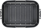 Hestan Provisions – 16.5" Classic Clad Nonstick Roasting Pan with Stainless Steel Rack