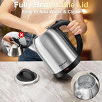 Topwit 2.5L Large Electric Kettle, BPA Free Stainless Steel Water Boiler & Heater, Fast Boil Electric Tea Kettle, Hot Water Kettle Electric with Auto Shut-Off & Boil-Dry Protection for Family