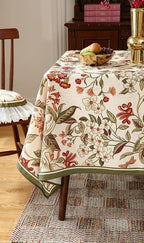 ISAENNE Designer Bohemian Linen Small Square Table Cloth,Colorful Floral Pattern Tablecloth,Wrinkle Resistant Decorative Tablecloths for Dining Thanksgiving Kitchen Party,55"*55"-Grace A
