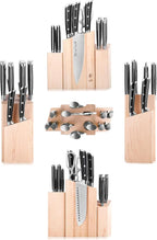 Cangshan TS Series 1021431 Swedish 14C28N Steel Forged DENALI Magnetic Knife Block Set, Maple