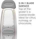 Rachael Ray Tools and Gadgets Stainless Steel Multi Grater for Cheese, Ginger, Garlic, and more, Gray