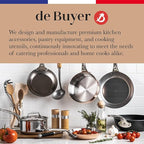 De Buyer MINERAL B Pro Carbon Steel Fry Pan - 8” Diameter, 5.5” Cooking Surface - Ideal for Searing, Sauteing & Reheating - Made in France