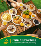 100% Compostable Paper Plates, 10 Inch, 125 Count, Biodegradable Bagasse Plates, Heavy Duty Disposable Plates Bulk for Party | Microwave-Safe | Soak-Resistant, Cut Resistant