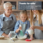 Teal Silicone Whisk, Sealed Waterproof Design Set of 3, Professional Kitchen Whisks for Cooking Non-Scratch, Silicone&Stainless Steel Whisk, Heat Resistant 480°F Rubber wisk, BPA free