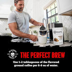 Blackout Coffee Cinnamon French Toast Flavored Ground Coffee – Medium Roast, Smooth Taste, Guilt-Free Indulgence – Freshly Roasted 12oz Pouch, American Made