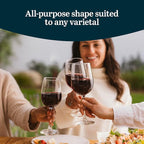 Libbey Vina Tall Wine Glasses Set, All Purpose Red and White Wine Glasses Set of 12, Professional Grade Glass Wine Glasses for Gatherings, Events