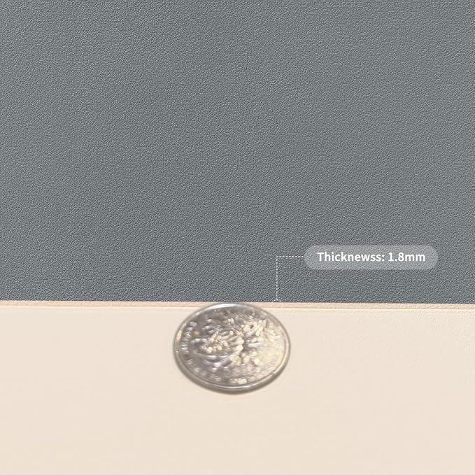 Table Top Protector for Dining Room Table - Can Be Used On Both Sides Waterproof and Easy to Clean Good Flatness Used for Dining Table(Off White+Light Gray 44x84)
