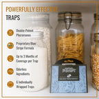 Dr. Killigan's Premium Double Potent Pantry Moth Traps with Pheromones Prime, Indian Meal Moth Traps for House, How to Get Rid of Moths in House (6 Count, Blue)