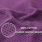 Homaxy 100% Cotton Waffle Weave Kitchen Dish Cloths, Ultra Soft Absorbent Quick Drying Dish Towels, 12 x 12 Inches, 12-Pack, Purple