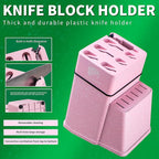 FULLHI 14pcs Block Knife Set, Chef's Knife Steak Knives Set with Block and Sharpener, Kitchen Knife Set, Multi-colour Handle, Gifts for Men Women