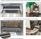 TECHTONGDA Electric Noodle Making Dough Roller Pasta Dumpling Skin Maker Noodle Cutting Machine 2200W 11.4inch Roller with 2mm Round Cutter Head