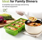 Silicone Freezer Tray with Lid Soup Freezer Container Molds with Steel Reinforced Rim Big Ice Cube Molds Pebble Ice Tray Soup Cubes Baking Dish Freezer Safe Food Storage Containers Kitchen Gadgets