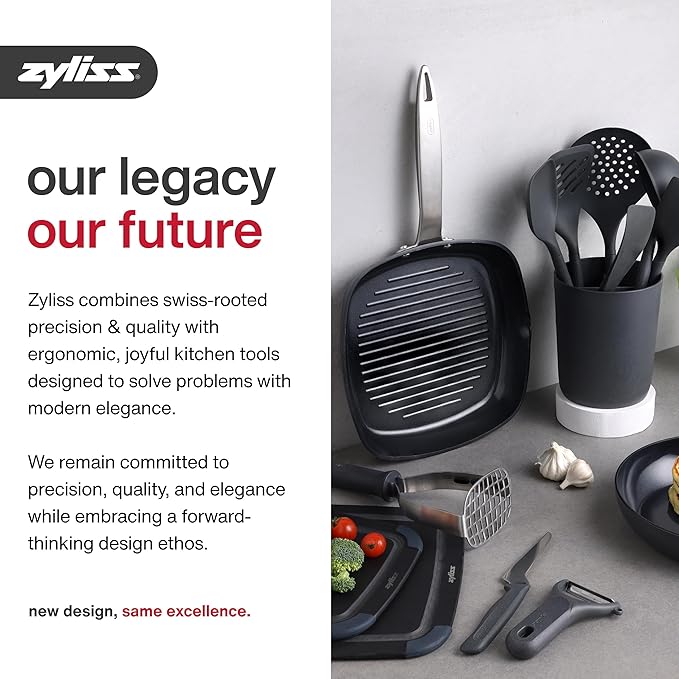 Zyliss 6 Piece Knife Value Set - Kitchen Knife Set with Sheath Covers - Chef's, Santoku, Utility, Serrated Paring, Paring & Peeling Knives - Stainless Steel