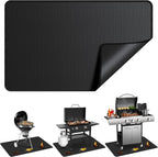 48 x 30 inch Under Grill Mats for Outdoor Grill, Double-Sided Fireproof Deck Patio Protector Mat, Waterproof Oil-Proof BBQ Floor Pad Indoor Fire Pit Fireplace Mat