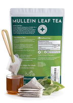 Vital Bloom Mullein Leaf Tea, 120 Tea Bags, 100% Pure Mullein Leaves, support for Lungs Cleanse and Respiratory Support, Bleach Free Tea Bags, Non GMO (Free Tongs Included)