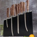 Resafy Magnetic Knife Wooden Block Knife Display Holder Rack Double Side Magnetic Stands with Strong Enhanced Magnets Kinves Strip Magnetic Knife Holder