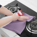 Homaxy 100% Cotton Waffle Weave Kitchen Dish Towels, Ultra Soft Absorbent Quick Drying Cleaning Towel, 13 x 28 Inches, 4-Pack, Lavender