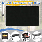 Ogrmar 65 x 48 Inch Under Grill Mats for Outdoor Grill, Indoor Fire Pit/Fireplace Mat, Waterproof Oil-Proof Grill Floor Pads, BBQ Mat Protector for Deck, Patio and Grass (65 * 48 Inch)