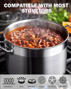 Cooks Standard 02616 Professional Grade Lid 30 Quart Stainless Steel Stockpot, Silver