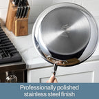 All-Clad D3 3-Ply Stainless Steel Fry Pan 12 Inch Induction Oven Broiler Safe 600F Pots and Pans, Cookware Silver