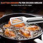Kitchen Tongs for Cooking,Stainless Steel Spatula Tongs Locking Metal Tongs for Grilling/Barbecue/BBQ,Serving,Buffet,Perfect for Flipping Steak and Fish,Set of 2 (12 & 14 inch)
