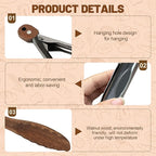 Wooden Tongs for Cooking, Multi-Purpose for Tossing Salads, Grilling, Flipping Food & Serving Bread - Strong Grip Walnut Wood Tips, Heat Resistant & Non-Deforming (12inch)