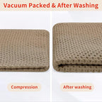 Homaxy 100% Cotton Waffle Weave Kitchen Dish Cloths, Ultra Soft Absorbent Quick Drying Dish Towels, 12 x 12 Inches, 6-Pack, Tan