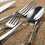 Alata Alice 40-Piece Silverware Set Stainless Steel Flatware Set,Service for 8,Mirror Polished Cutlery Set,Dishwasher Safe