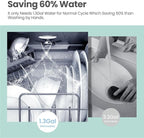 COMFEE' Portable Mini Dishwasher Countertop with 5L Built-in Water Tank for Apartments& RVs, No Hookup Needed, 6 Programs, 360° Dual Spray, 162℉ High-Temp& Air-Dry Function