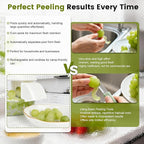 Automatic Grape Peeler Machine, Electric Garlic Peeler & Cherry Tomato Skin Remover Tool for Small Fruits, Efficient Peeling Kitchen Gadget for Home Use (White)