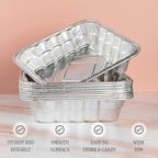 PLASTICPRO Disposable 10'' X 10'' X 3'' Inch Square Aluminum Tin Foil Baking Pans Bakeware - Cookware Perfect for Baking Cakes, Breads, Brownies, Bread, Meatloaf, Lasagna, Pack of 50