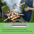 Corn Peeler 3PCS Stainless Steel Corn Stripper, 2025 Upgraded Corn Cob peelers, Corn Peeler for Corn on the Cob, Safe Durable Kitchen Tools for Home, BBQ & Restaurant Use