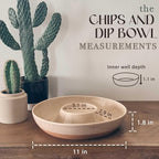 Mora Ceramic Chips and Dip Serving Tray: Large Divided Party Bowl Set for Chips & Salsa, Veggies & Dip, Fruit, Snacks, Entertaining, Hosting, etc. Minimalist Design for the Modern Hostess - Chai