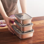 Stainless Steel Lunch Box Adult| Meal Prep| Food Storage| Stainless Steel Lunch Containers with clear Silicone Lids| Leak Proof|20,30, 40 OZ| Bento Box | Metal lunch Box |Lunchbox | Bentobox