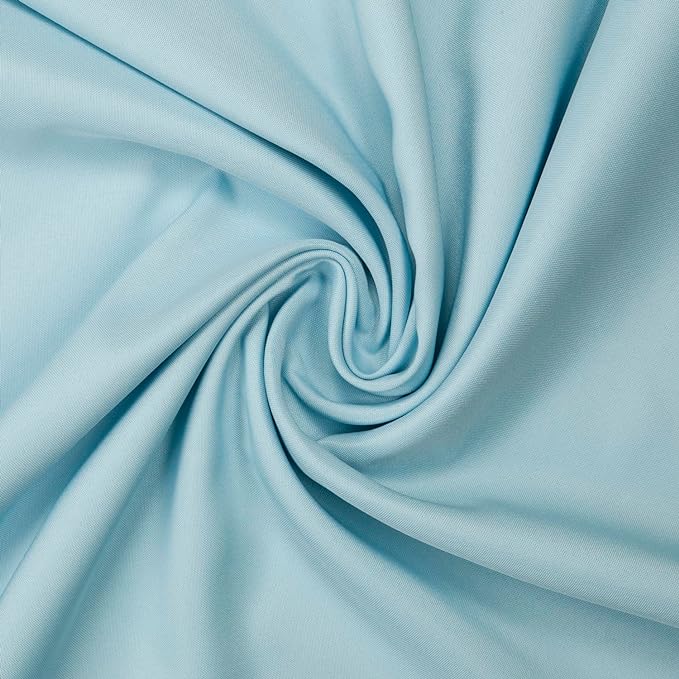 Gee Di Moda Rectangle Tablecloth - 90 x 132 Inch Baby Blue Table Cloth for 6 Foot Table with Floor-Length Drop - Heavy Duty Washable Fabric - 6 Ft Buffet Table, Holiday Party, Wedding & Baby Shower