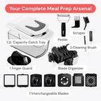 Fullstar The Original Pro Chopper - Vegetable Chopper and Spiralizer, Food Chopper with Container, Fruit Slicer, Kitchen Gadgets & Accessories, Home Essentials (9 in 1, White)