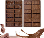 2 Packs Chocolate Silicone Molds, 12 Cavity Food Grade Non-Stick Baking Molds for Candy, Ice Cubes, Soap Making, Pistachio & Heart Shapes
